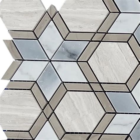 Popular Design Beautiful Pattern Mosaic Tile Italian Gray Marble Floor