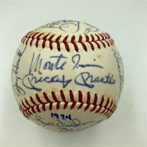 1974 Hall Of Famers And Old Timers Multi Signed Baseball W 27 Signatures