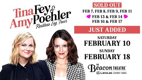 Tina Fey And Amy Poehler Add 2 More Beacon Theatre Shows To 2024 Restless Leg Tour