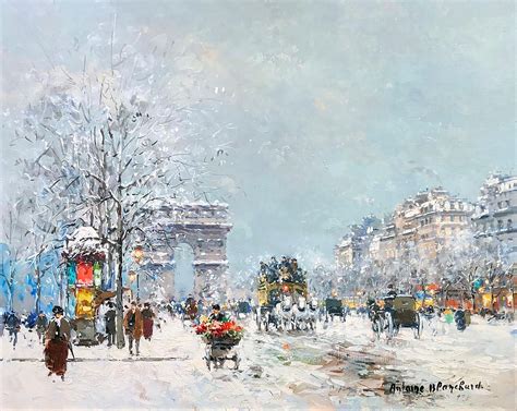 Antoine Blanchard - Port St. Denis sur la Neige For Sale at 1stDibs