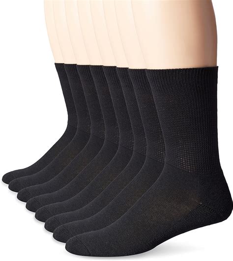 Medipeds Mens 8 Pack Diabetic Extra Wide Crew Socks Amazonca Clothing And Accessories