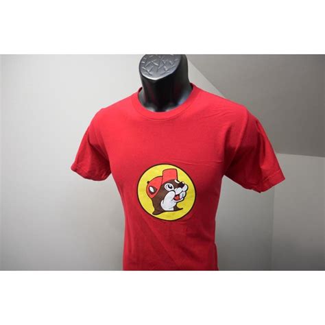 bucee s tee shirt red short sleeve graphic mens size depop