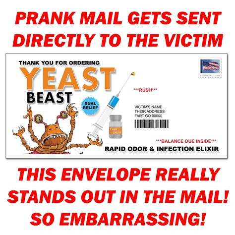 Prank Mail Yeast Beast Elixir Embarrassing Prank Envelope Etsy