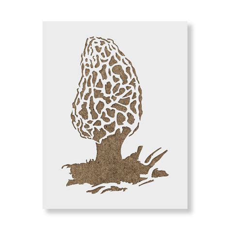 Morel Mushroom Stencil Stencil Revolution