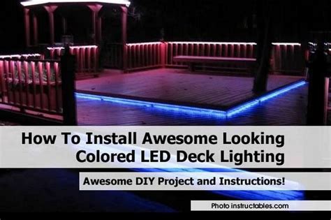 Rope lights, which are small bulbs encapsulated in waterproof, flexible vinyl tubing, are common decorative deck lighting that produces a warm glow. How To Install Awesome Looking Colored LED Deck Lighting