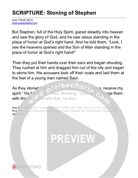 Stoning Of Stephen Acts 7 Sheet Music Pdf Scripture Praisecharts