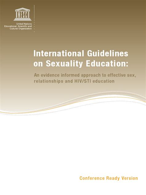 International Guidelines On Sexuality Education By Unesco 2009 Pdf Sex Education Hiv Aids