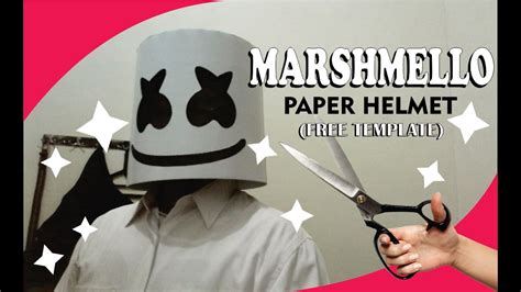 How To Make Marshmello Paper Helmet Free Template By Ganeshandra