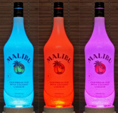 Because the malibu rum itself is sweet, adding something acidic such as lime juice helps to balance the flavors. Malibu Rum Color Changing Remote Control LED Liquor Bottle