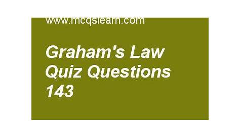 graham's law worksheet