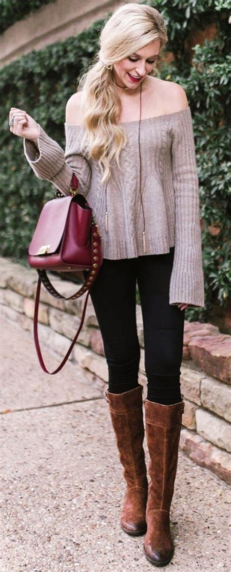 Sexy Off Shoulder Winter Outfits To Bend The Trend