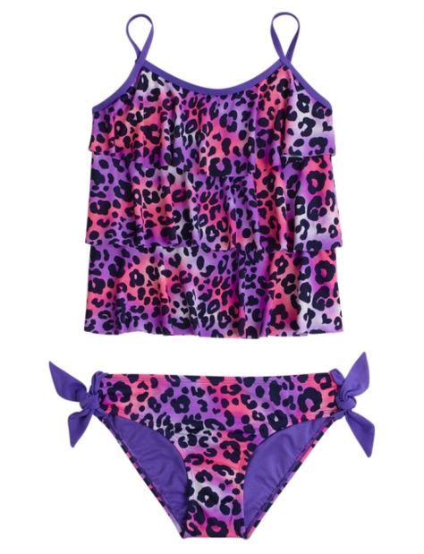 Cheetah Tankini Swimsuit Bathing Suit Styles Girls Swimsuit