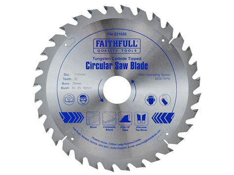 The best circular saw blades combine longevity with smooth and precise cuts. TCT Circular Saw Blades 210mm | FaithfullTools.com