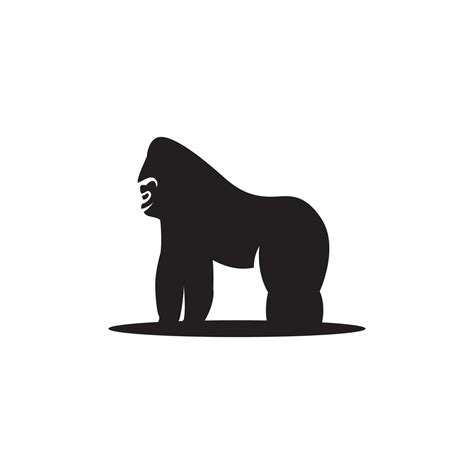 Gorilla Logo Silhouette Vector Icon Symbol Illustration Design 7443195
