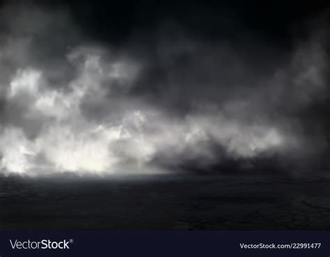 Thick Night Fog On River Realistic Royalty Free Vector Image