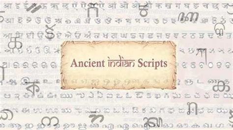 List Of Ancient Indian Scripts