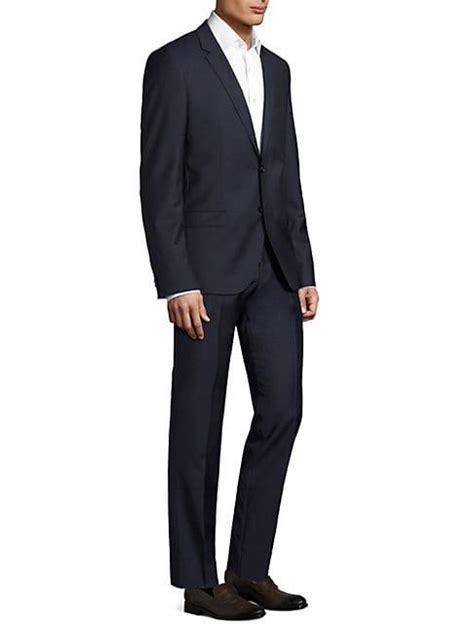 Hugo Boss Artiheston Regular Fit Wool And Silk Suit In Navy Modesens