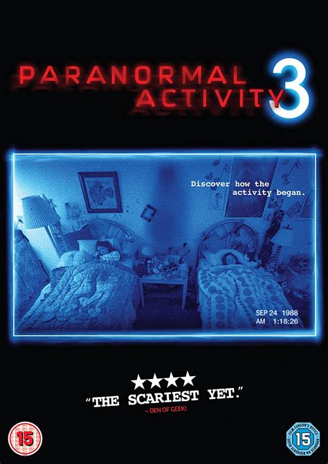 Paranormal Activity 3 [dvd] Uk Chloe Csengery Jessica Tyler Brown Christopher