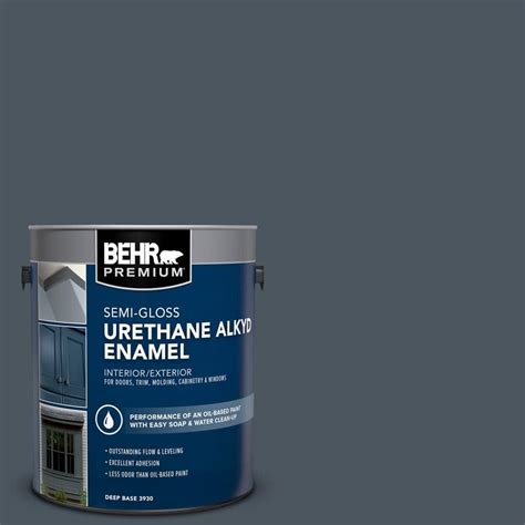 Behr Premium 1 Gal N480 7 Midnight Blue Urethane Alkyd Semi Gloss