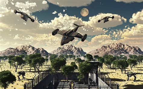 A Futuristic Military Base Photograph By Mark Stevenson Pixels