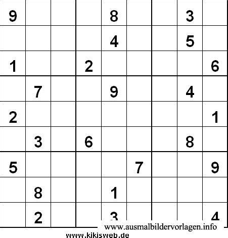 Sudoku leer vorlage raster leere vorlagen. Sudoku Nr. 16 Zum Ausdrucken | Sudoku, Kostenlose malvorlagen, Ausdrucken