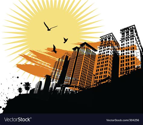 Grunge City Royalty Free Vector Image Vectorstock