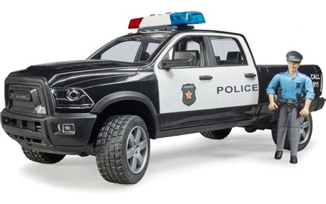 Dodge Ram 2500 Police Pick Up Truck With Cop Bruder Toy Car Model 116