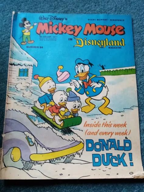 Walt Disneys Mickey Mouse 8 Jan 1977 Disney Comic Disneyana Donald Duck