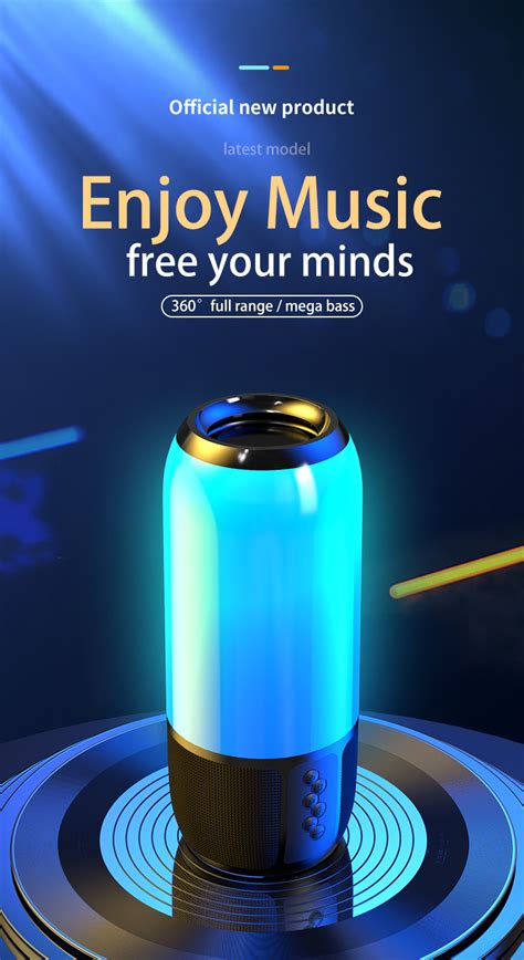A Beta Colorful Rgb Led Light Wireless Speaker Portable Mini Night