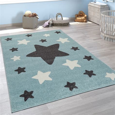 Bei uns finden sie preiswerte kinderteppiche in vielen farben und formen. Kinderzimmer Teppich Mädchen Junge Sterne | TeppichCenter24