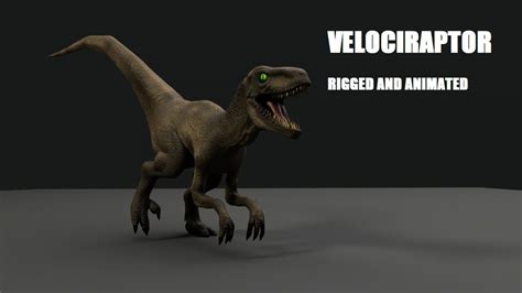 Velociraptor Rigged 3d Model Cgtrader
