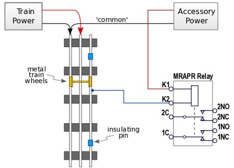 Relay Train Detector Circuit For 3 Rail Track