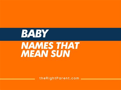 192 Baby Names That Mean Sun Meaning Origin And Popularity