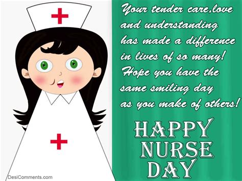 Your kind smile is enough to cure all the diseases of the world! Happy Nurses Day - DesiComments.com