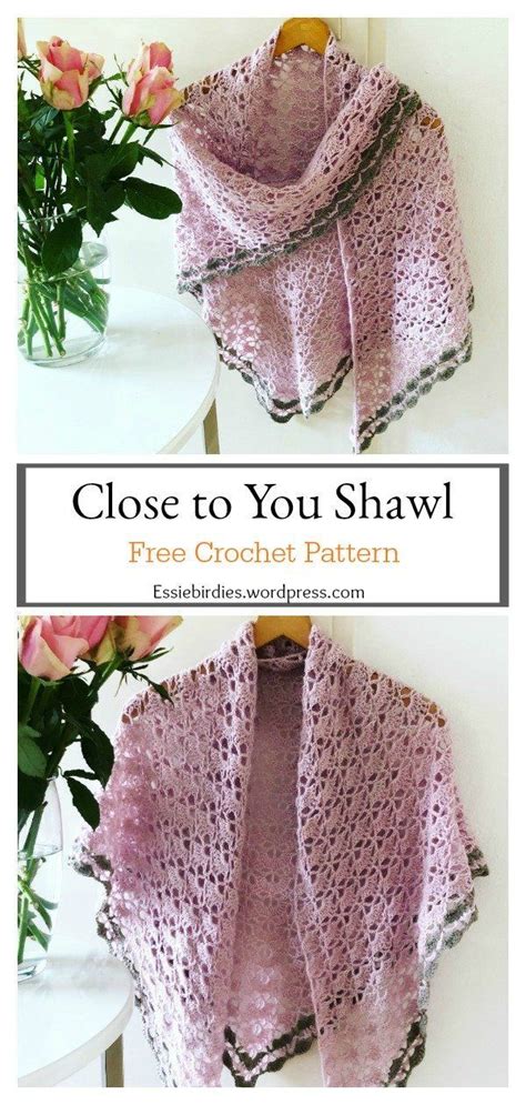 5 Triangle Lace Shawl Free Crochet Pattern Crochet Patterns Shawl