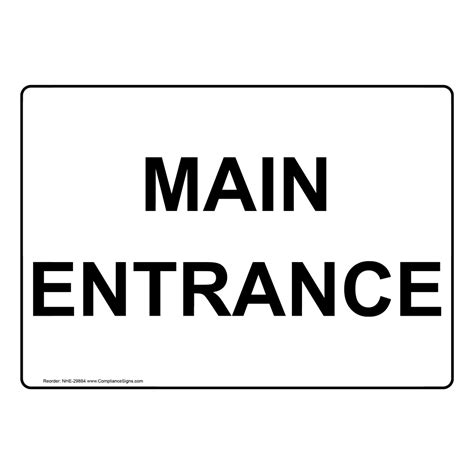 Main Entrance Sign Nhe 29884