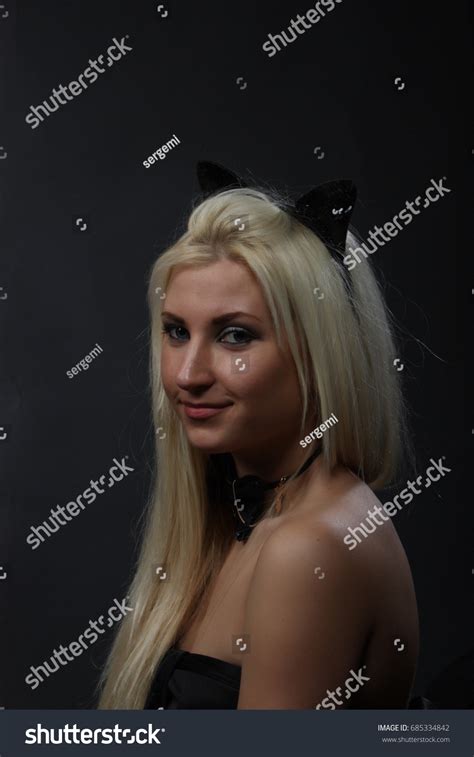 Sexy Girl Cats Ears Foto Stok Shutterstock