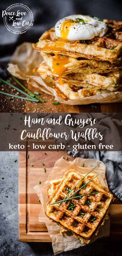 Peaceloveandlowcarb.com is 9 years 4 months 16 hours old. Ham and Gruyere Cauliflower Waffles | Peace Love and Low ...