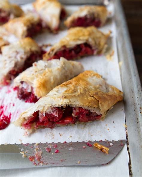 Dessert cups can be made by brushing butter and sugar into phyllo dough scraps and layering them into mini cupcakes pans. 15 Creative Desserts You Can Make With Phyllo Dough | Strudel recipes, Cherry recipes, Food