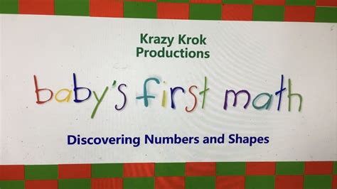 Babys First Math Discovering Numbers And Shapes Krazy Krok