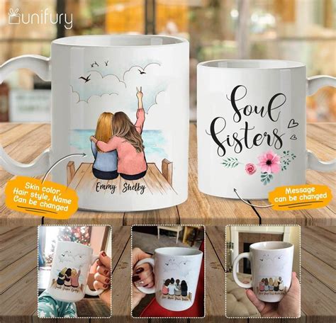 Initial necklaces, personalized mugs, custom map prints, and more). Personalized custom female best friend bestie sister ...