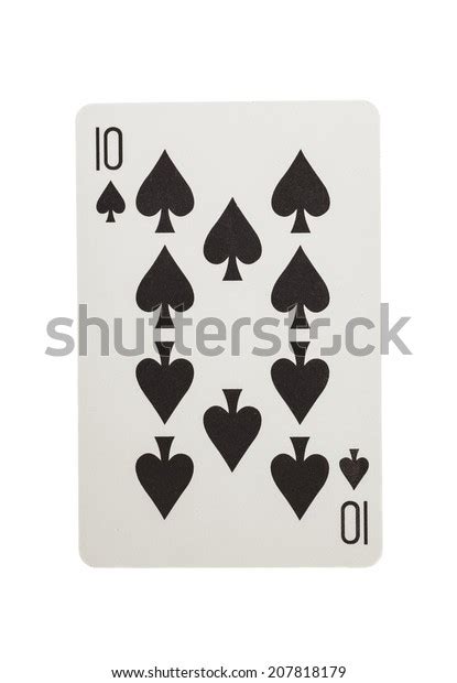 Ten Spades Playing Card Isolated On Stock Photo Edit Now 207818179