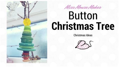 How To Make A Button Christmas Tree Decoration Button Crafts Youtube