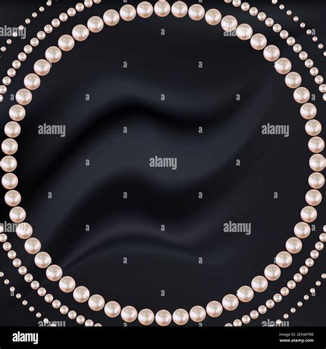 Pearl String On Fabric Stock Vector Images Alamy