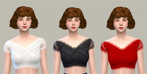 My Sims 4 Blog Lace Tops By Anoherm