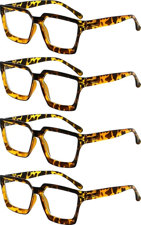 Eyekeeper 4 Pack Reading Glasses Women Oversize Frame Ladies Readers Tortoise 2 00 Bigamart