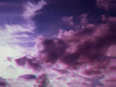 Purple Aesthetic Clouds Desktop Wallpaper