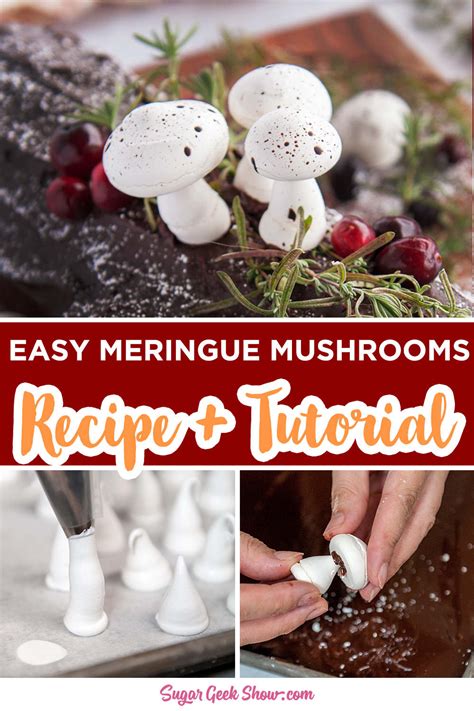 Easy Meringue Mushrooms Recipe Tutorial Sugar Geek Show Recipe