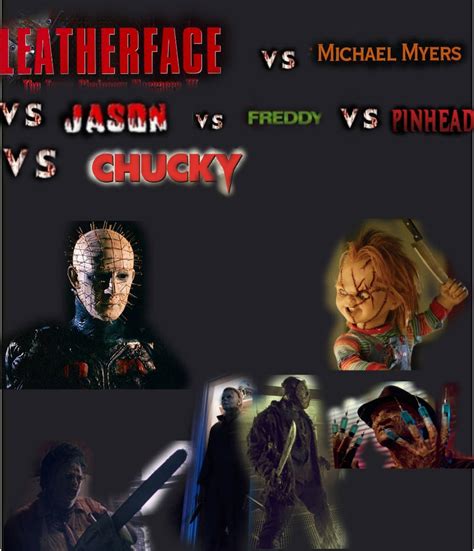 Leatherface Vs Michael Vs Jason Vs Freddy Etc By 91w On Deviantart