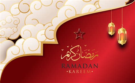 Ramadan Kareem Greeting Card Template Elegant Design Islamic